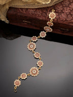 NVR Women's Gold-Plated Traditional Meenakari Stones Trending Matha Patti - Distacart