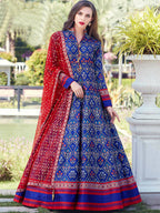 Partywear Designer Royal Blue Heavy Soft Killer Silk Salwar Suit - Anbazaar - Distacart