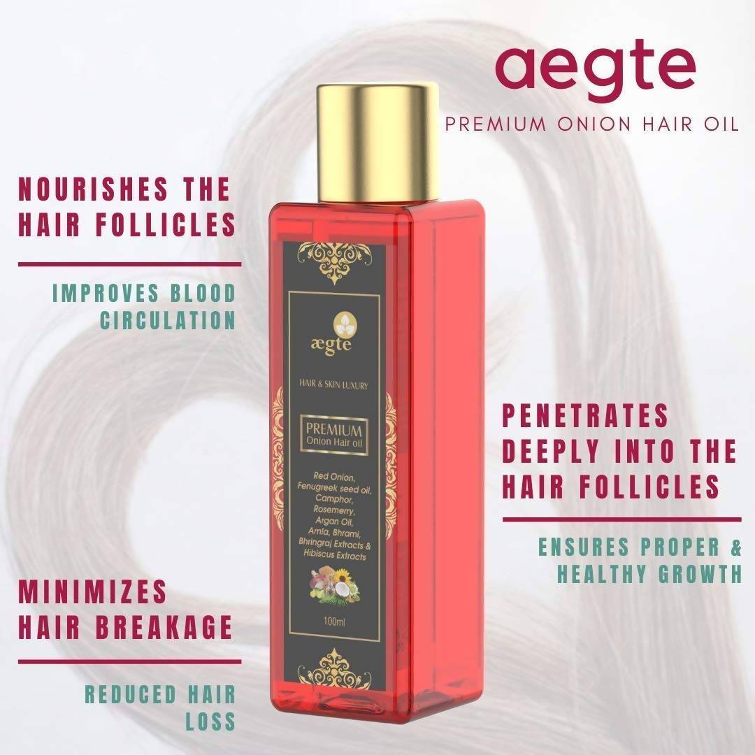 Aegte Onion Anti Hair Fall Kit (Onion Hair Oil, Onion Shampoo & Onion Conditioner)