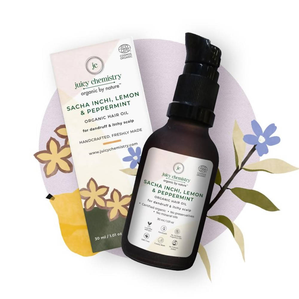 Juicy Chemistry Sacha Inchi, Lemon & Peppermint Organic Hair Serum