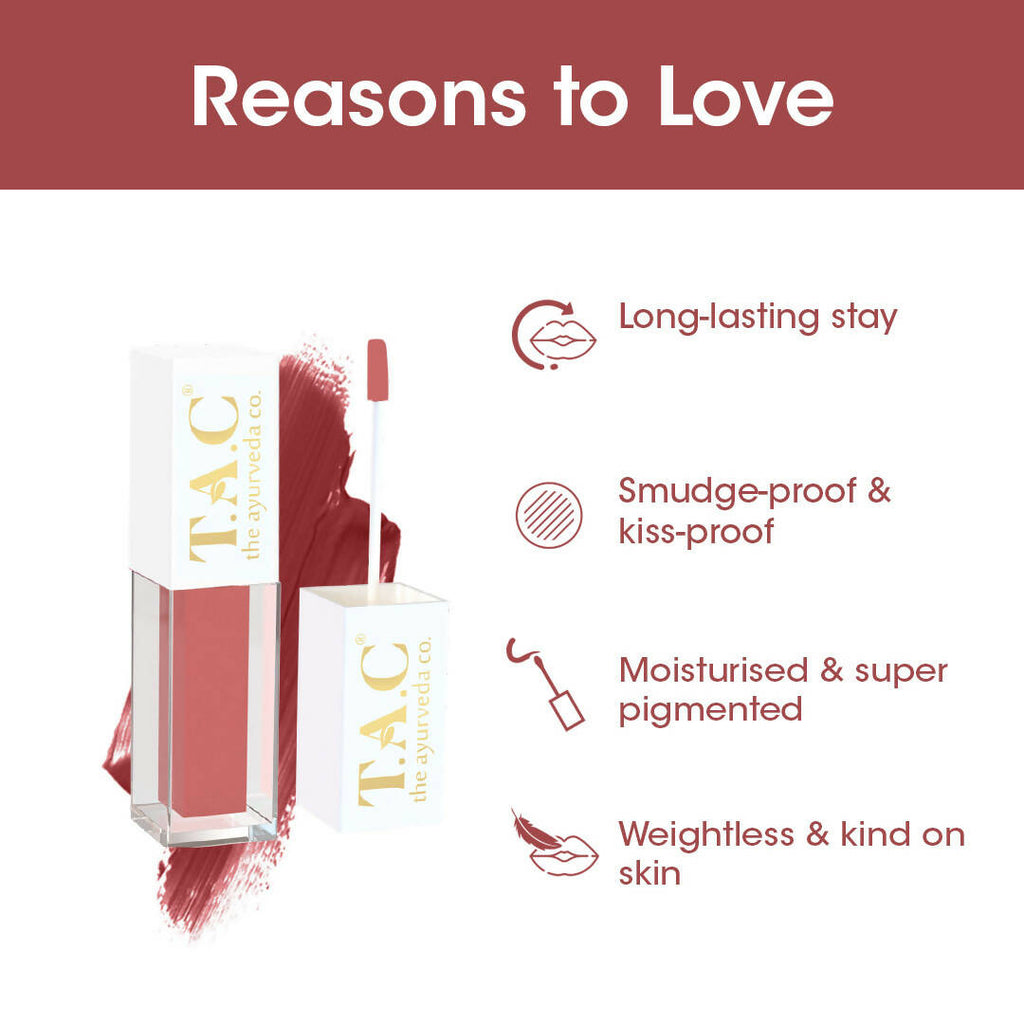 TAC - The Ayurveda Co. Liquid Matte Brown Bae Lipstick