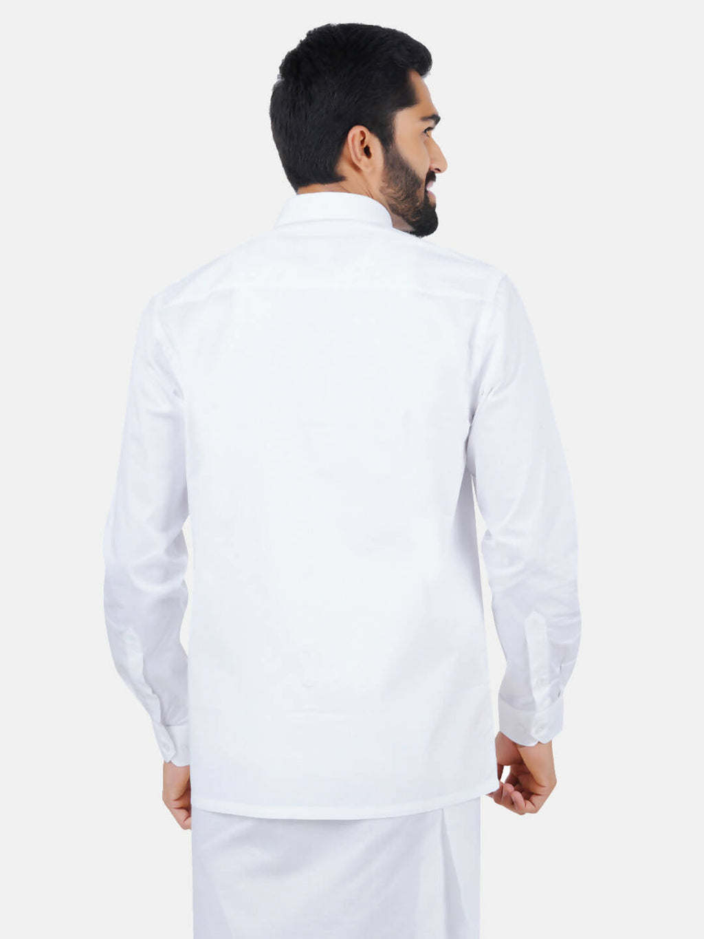 Ramraj Cotton Mens Full Sleeve Formal 100 % Cotton White Shirt
