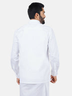 Ramraj Cotton Mens Full Sleeve Formal 100 % Cotton White Shirt