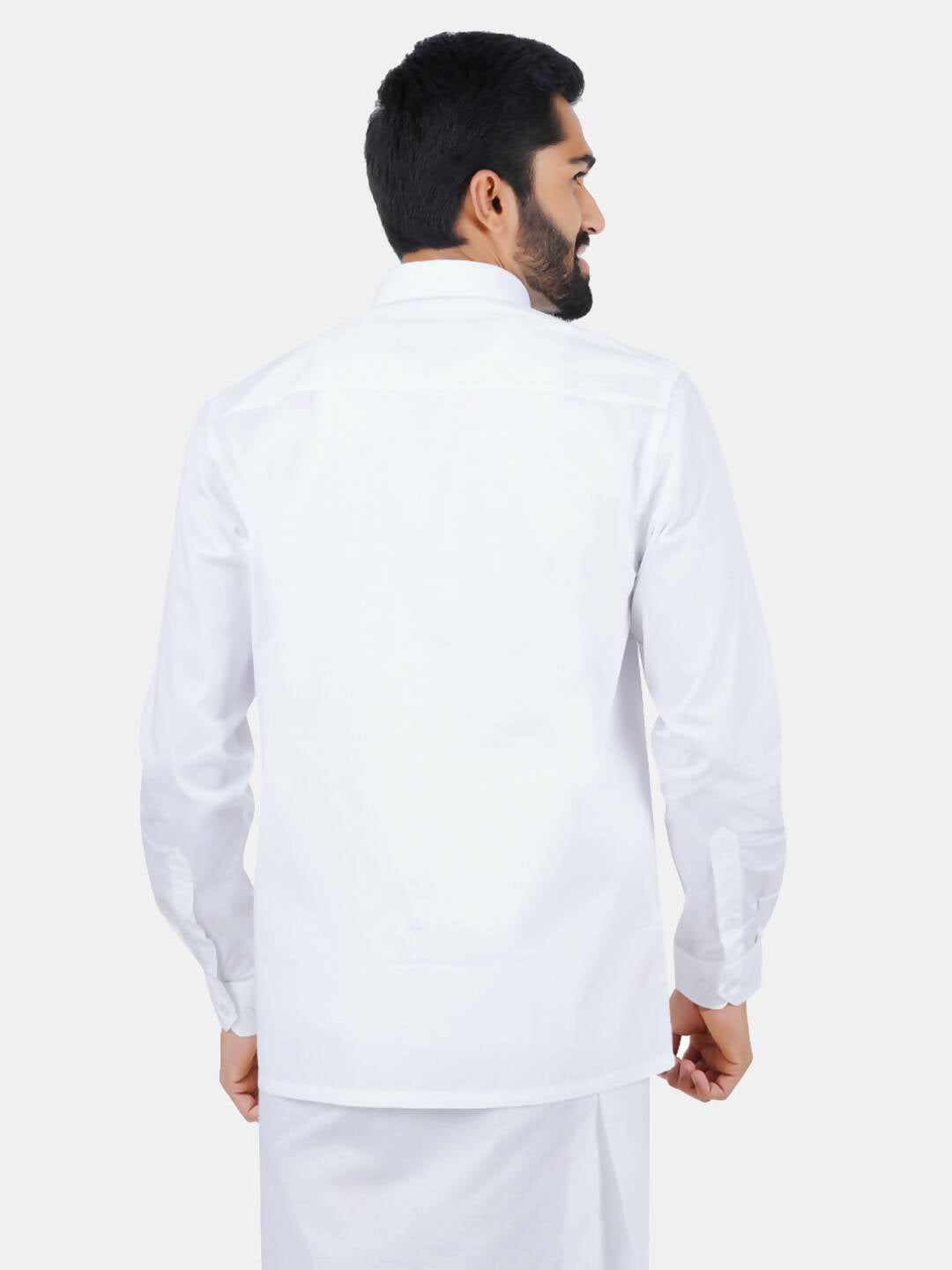 Ramraj Cotton Mens Full Sleeve Formal 100 % Cotton White Shirt