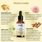 Globus Remedies Gold Radiance Anti Aging Face Serum, For Skin Lightening & Dark Spots Removal - Distacart