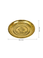 Spillbox Gold-Toned Brass Ganesh Thali Pooja Essential
