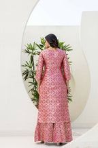 Teeya Creation Pink Viscose Jacquard Party Wear Designer Suit - Distacart