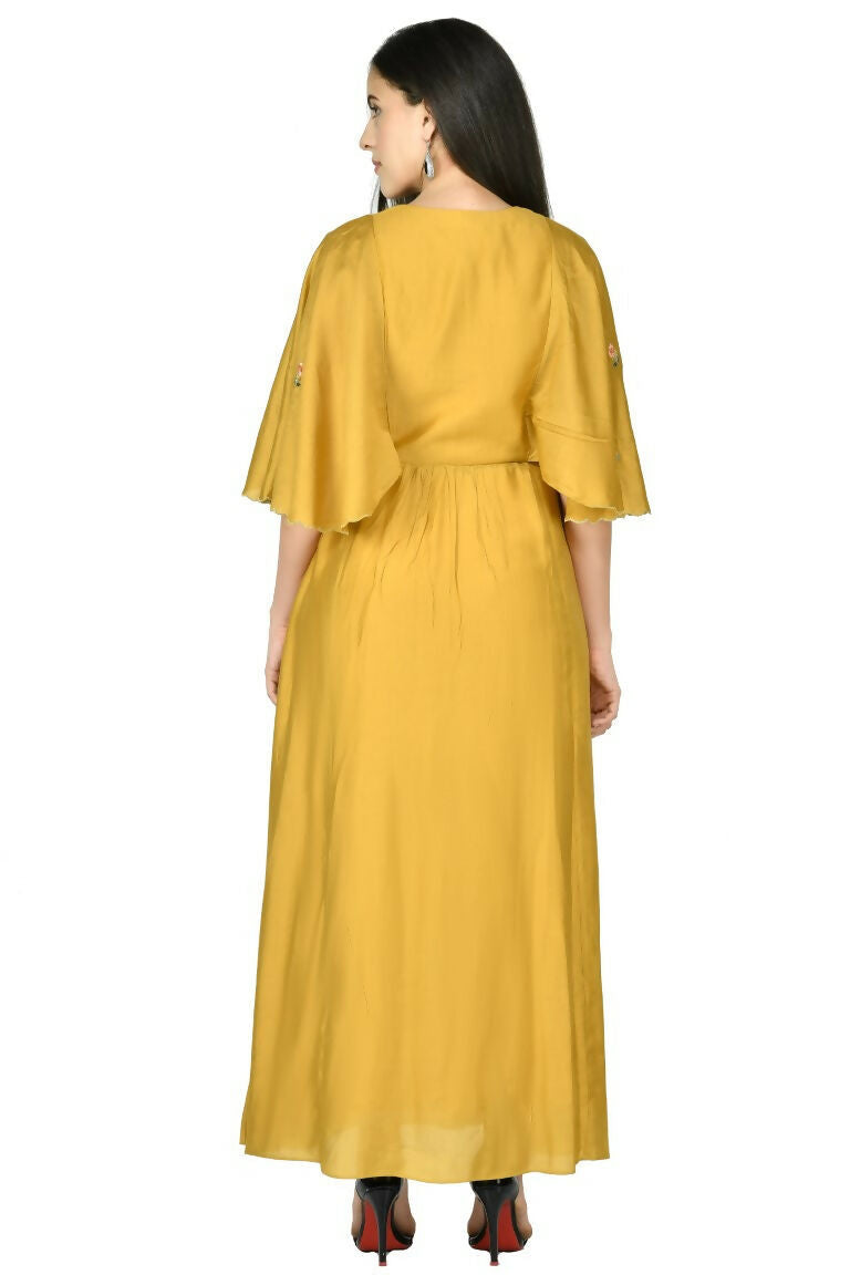 Joban Fashion Mustard Chanderi Kurta Set