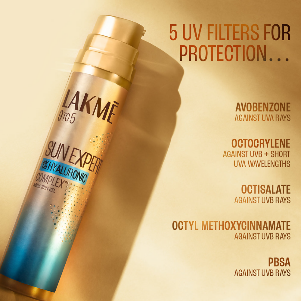 Lakme 9To5 Sun Expert 1% Hyaluronic Sunscreen, Spf 50 Pa+++