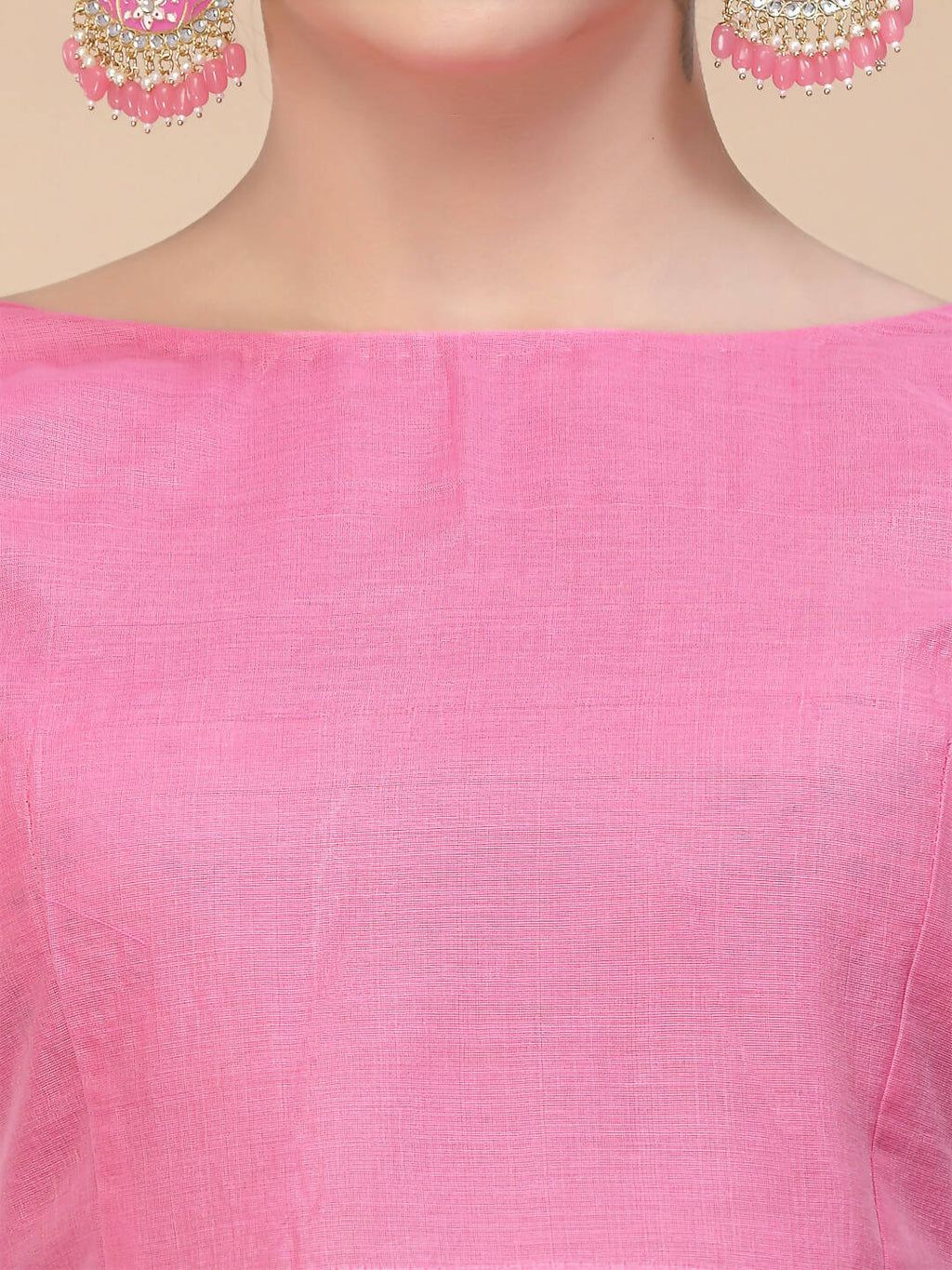 Pink Silk Blend Woven Design Saree With Unstitched Blouse Piece - Aloki
