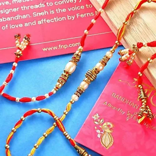 2 Beads Pearl Rakhis 