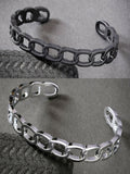 NVR Men's Set of 2 Silver & Black Rhodium-Plated Metal Cuff Bracelet - Distacart
