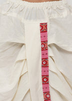 Little Bansi Boys Cotton Striped Kurta with Pearl Buttons & Dhoti -Pink & Cream