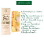 The Pure Story Oil Infused Neem Wood Wide Tooth Comb - Distacart