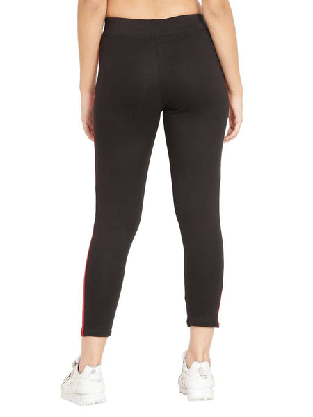Asmaani Black color Hosiery Lower with Two Side Pockets and Tapped