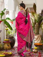 Shree Shyam Fashion Pink Soft Silk Saree - Distacart