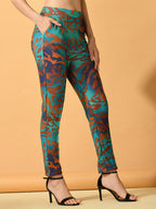 Myshka Women's Multi Slim Fit Party Trouser