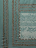 Yufta Women Blue & Off-White Printed Kurta with Palazzo & Dupatta