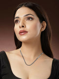 NVR Women's Silver-Toned German Silver Oxidised Chain