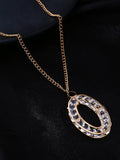 NVR Women Gold-Polished Oxidised Bohemian Necklace