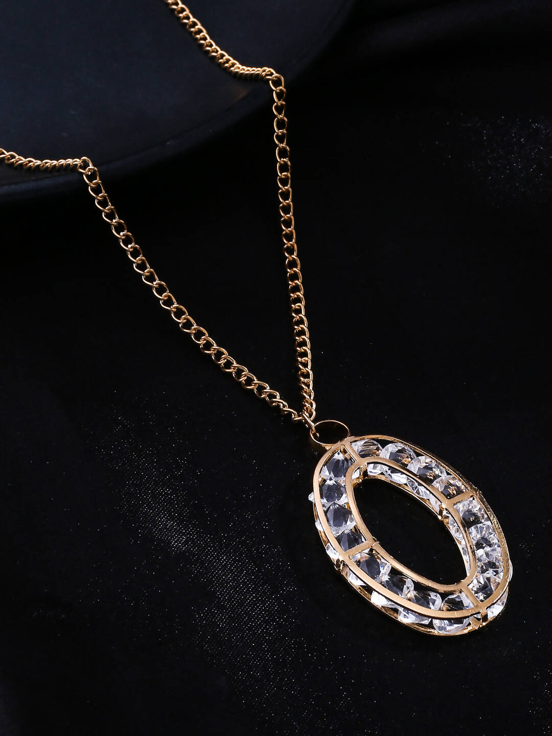 NVR Women Gold-Polished Oxidised Bohemian Necklace