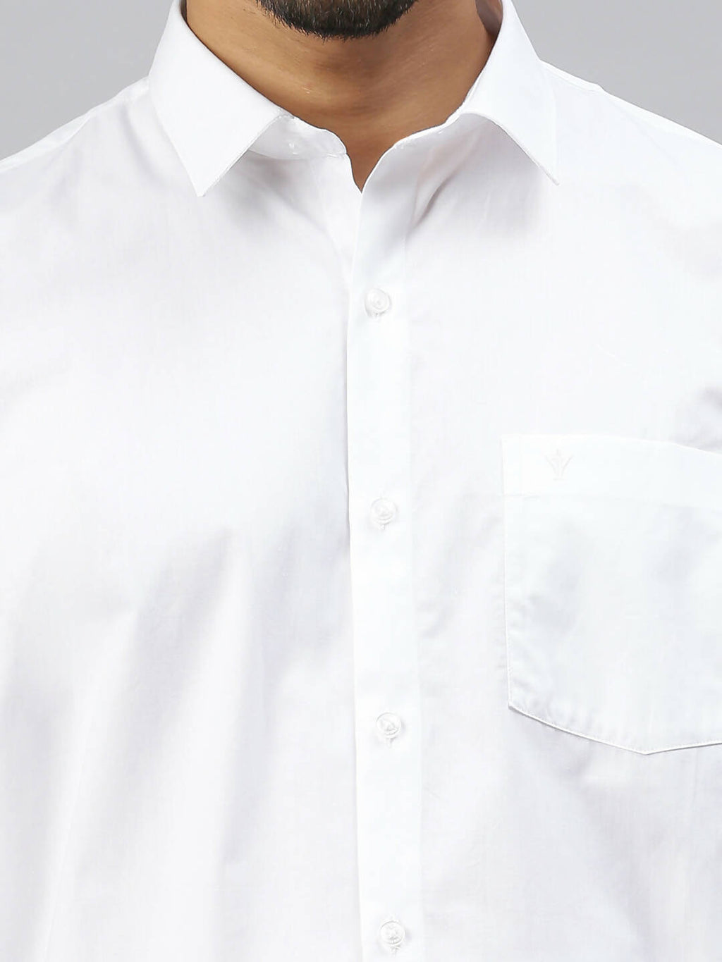 Ramraj Cotton Mens Half Sleeve Formal 100 % Cotton White Shirt