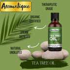 Aromatique Tea Tree Essential Oil for Skin Acne, Hair