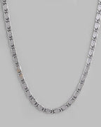 VOJ Men Silver Plated Stainless Steel Chain