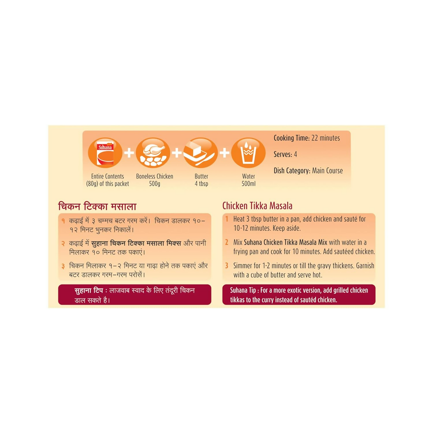 Suhana Chicken Tikka Pouch Spice Mix - Distacart