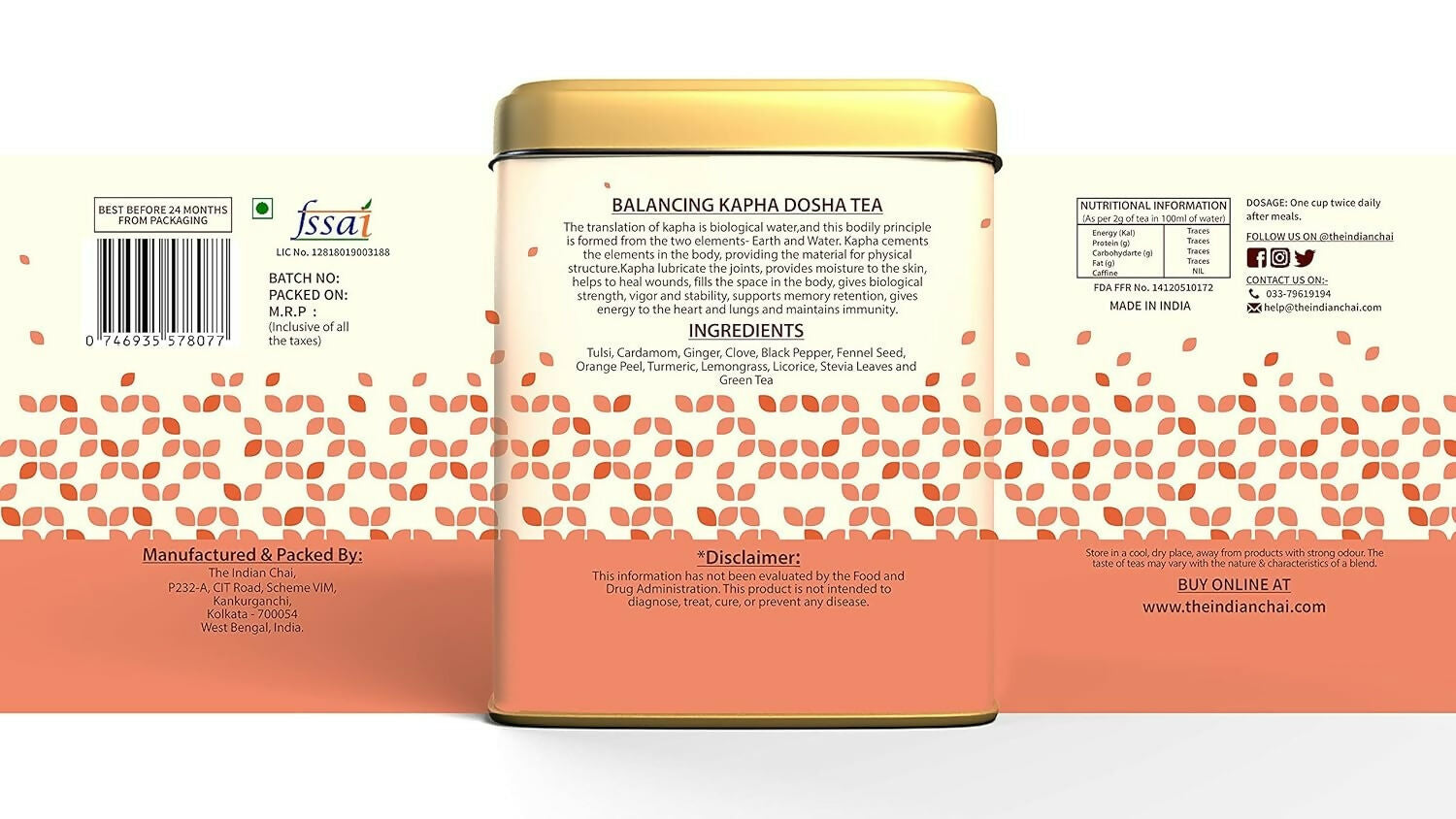 The Indian Chai - Balancing Kapha Dosha Tea