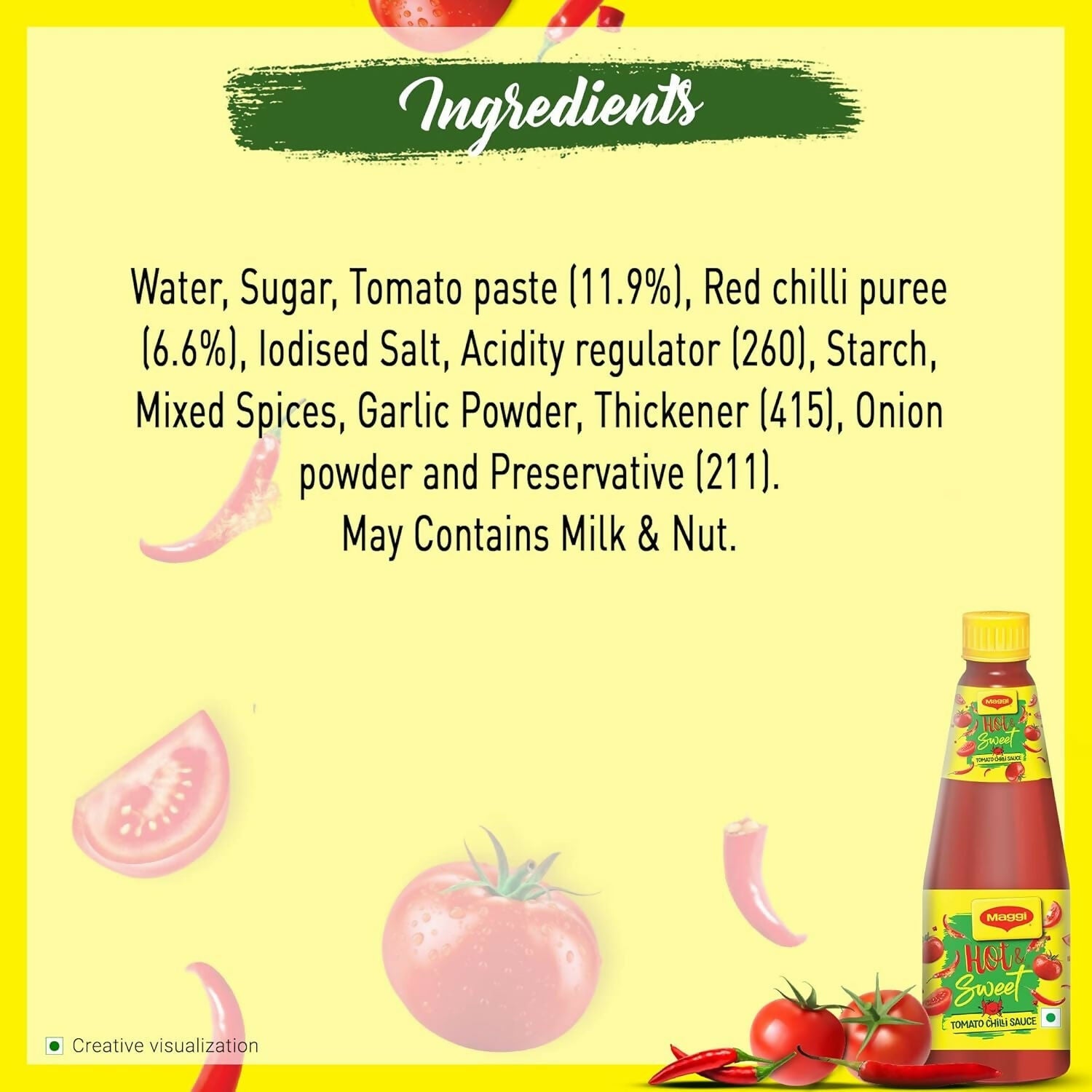 Maggi Hot & Sweet Tomato Chilli Sauce, Perfect Blend of Tomatoes & Chillies - Distacart