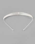 VOJ Silver Plated AD Stone Studded Hair Band