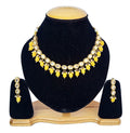 Joban Fashion Yellow kundan work Necklace Set