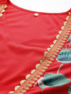 Ahalyaa Women's Traditional wear Ethnic Dress - Red - Distacart