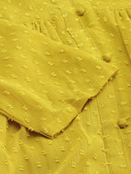 Janasya Mustard Yellow Dobby Weave Poly Chiffon Kurta - Distacart