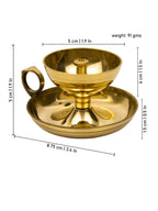 Spillbox Gold-Toned Brass Nandha Sampat Diya Pooja Essential