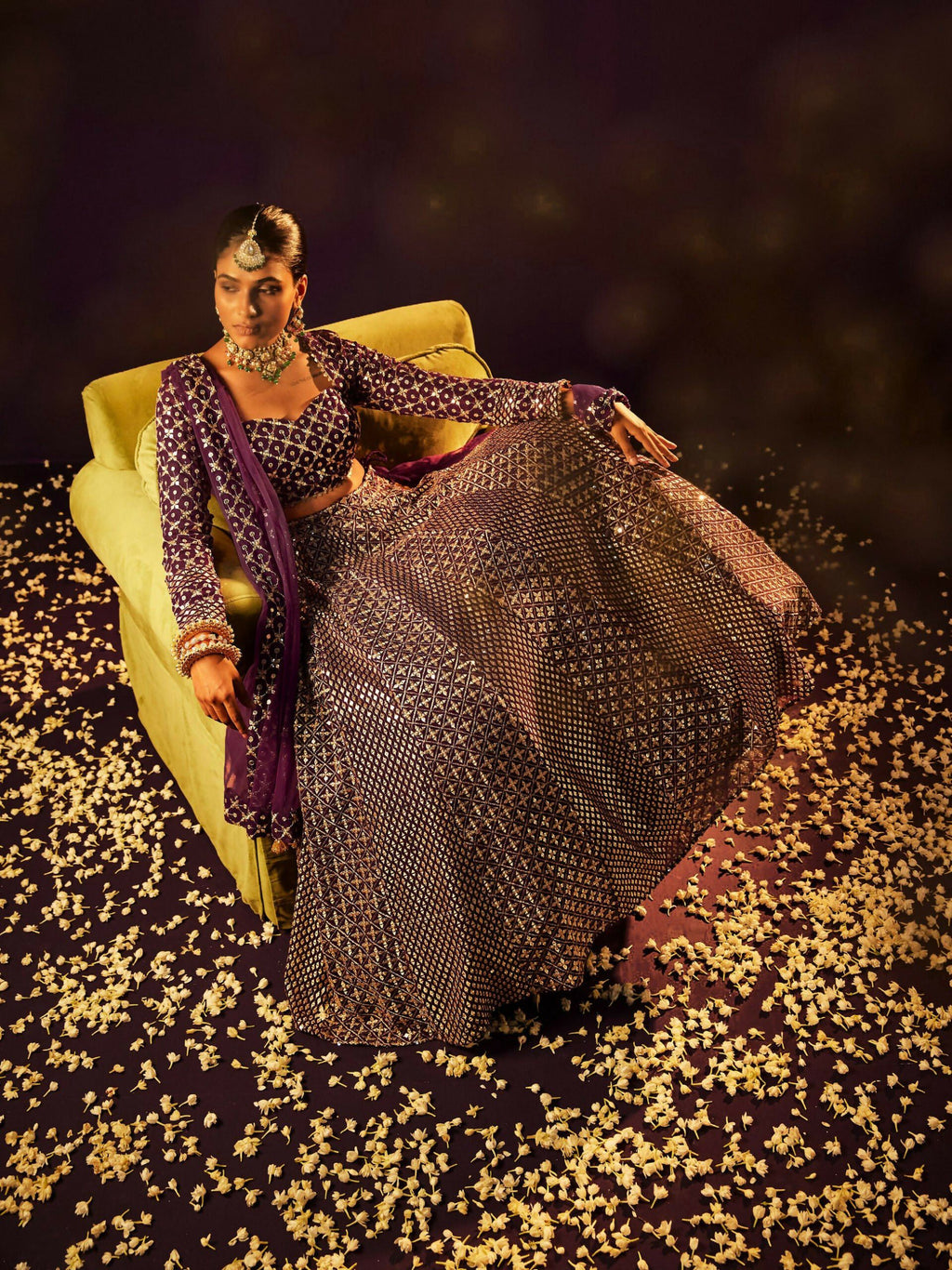 Lehenga Mart Designer Indian Wedding Lehenga Choli-Wine - Distacart