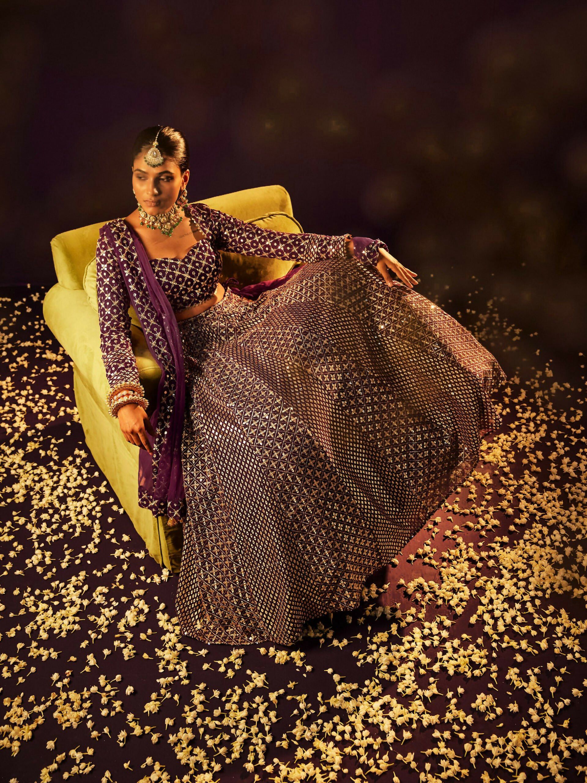 Lehenga Mart Designer Indian Wedding Lehenga Choli-Wine - Distacart