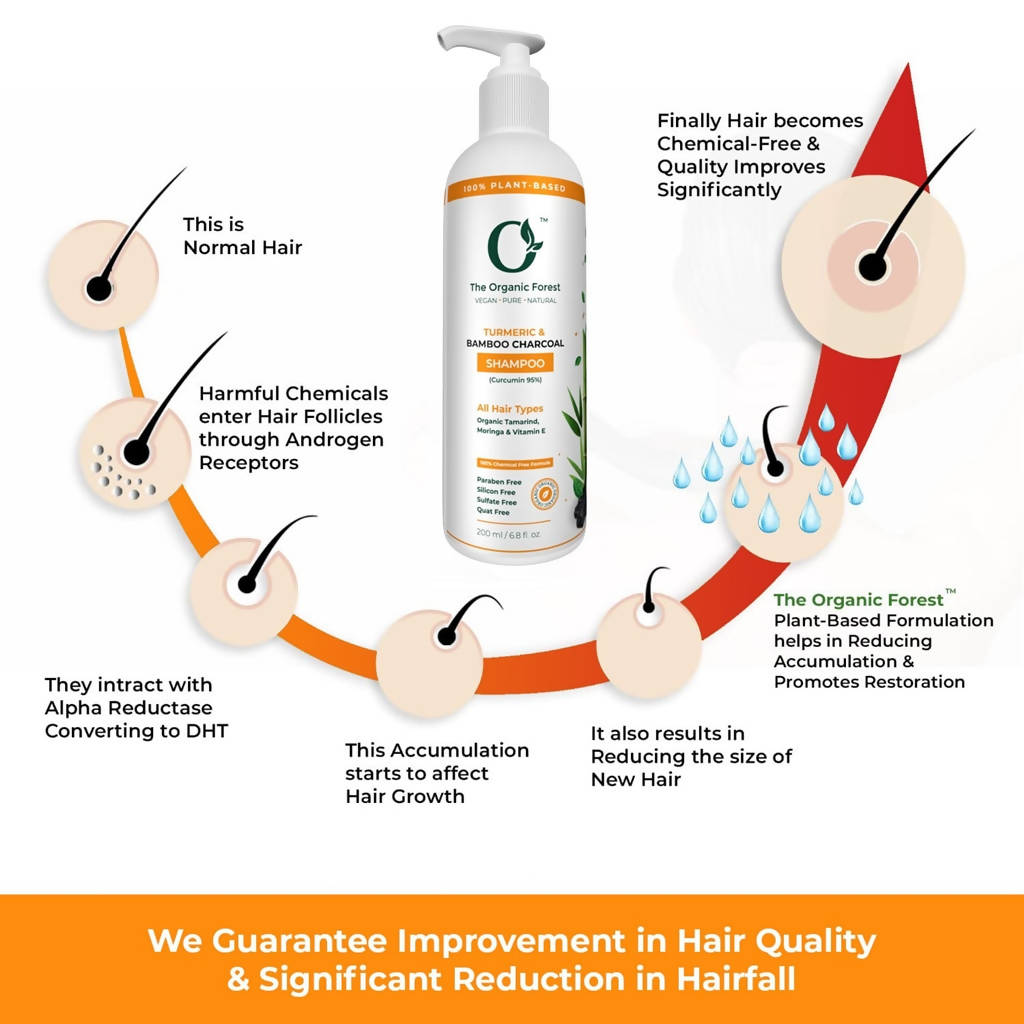 The Organic Forest Turmeric & Bamboo Charcoal Shampoo
