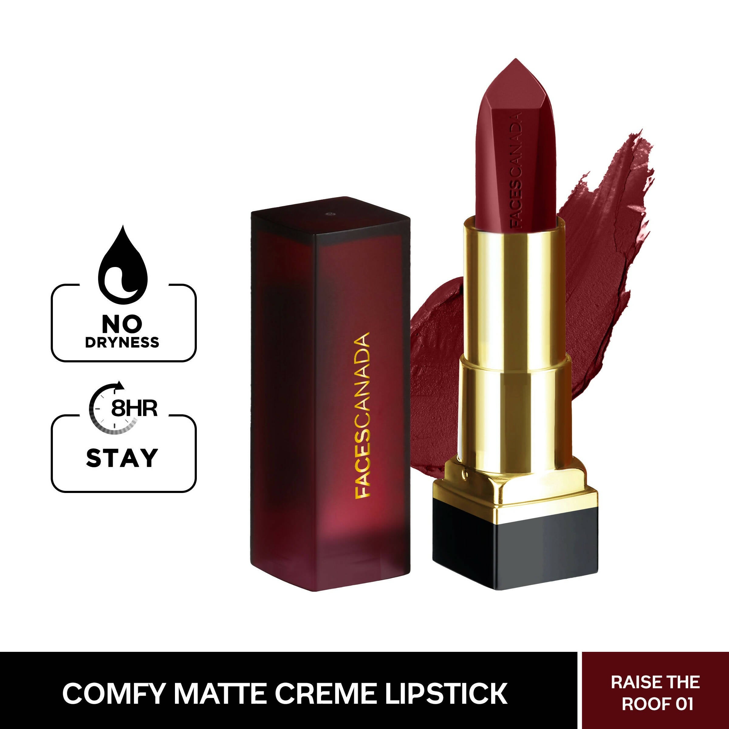 Faces Canada Comfy Matte Creme Lipstick - Raise The Roof 01 - Limited Time Offer
