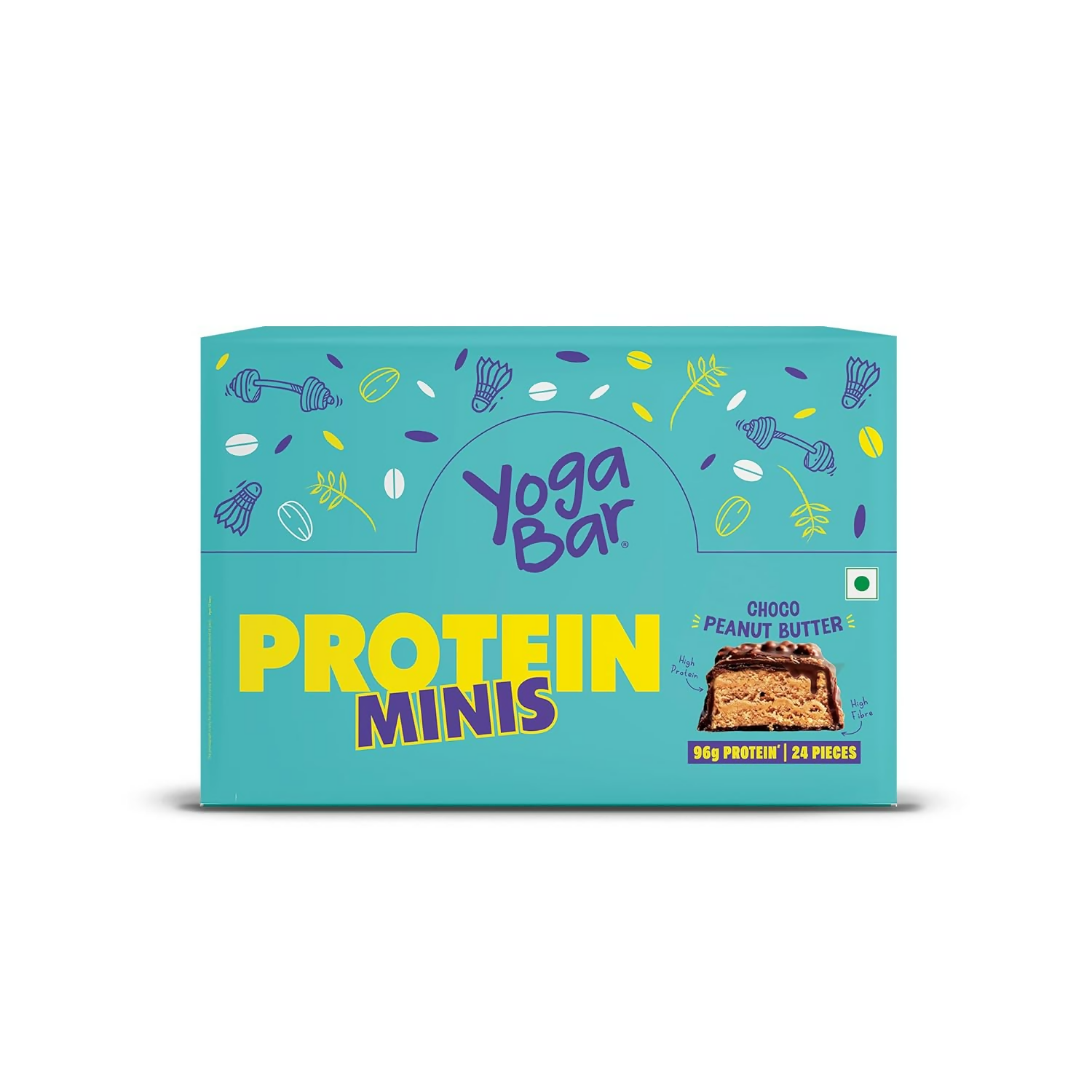 Yoga Bar Protein Minis Choco Peanut Butter, 24 Pieces, Cold Coffee Protein Shake - Distacart