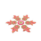 Kundan HandiKrafts Designer Flowed Rangoli Pink (Baby)