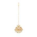 Nuyug 22K Gold Plated Kundan Drop Maang Tikka - Distacart