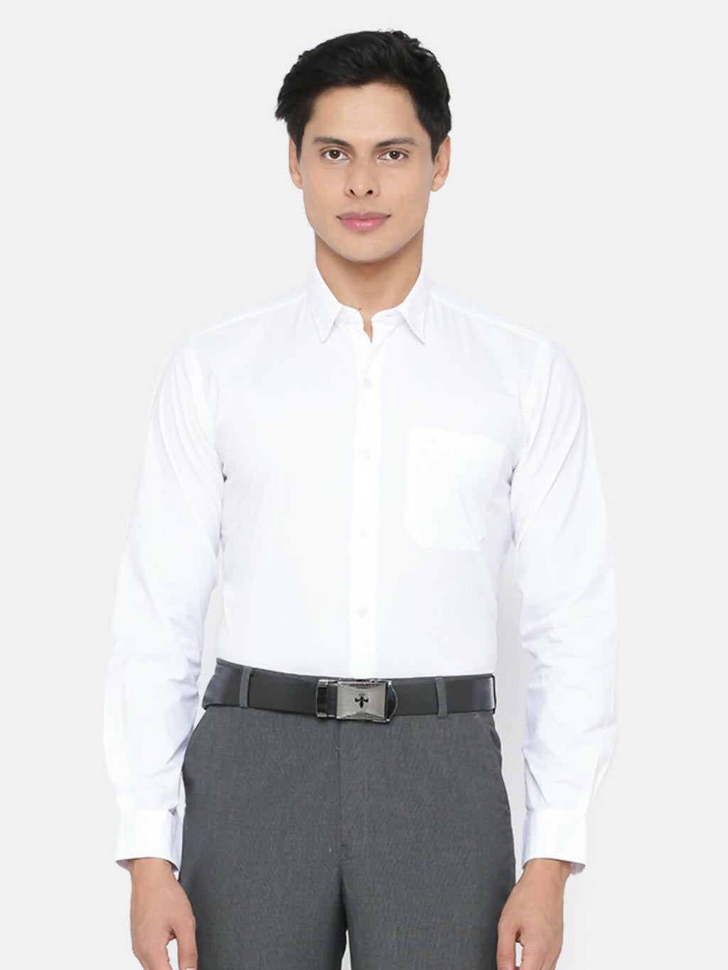 Ramraj Cotton Mens Full Sleeve Formal 100 % Cotton White Shirt