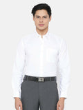 Ramraj Cotton Mens Full Sleeve Formal 100 % Cotton White Shirt