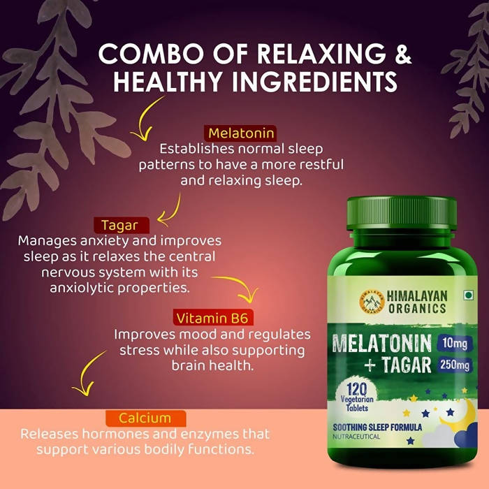 Himalayan Organics Melatonin 10 mg + Tagar 250 mg, Soothing Sleep Formula online