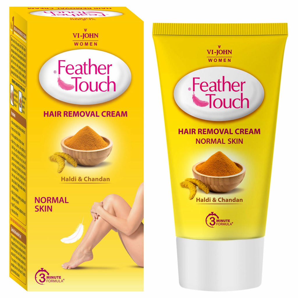 VI-JOHN Women Feather Touch Haldi & Chandan Hair Removal Cream for Women For Normal Skin, Suitable for Legs, Underarms, Bikini Line, Arms - Distacart