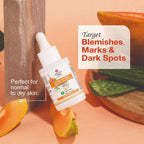 Ayouthveda Blemish Control Papaya Vera Face Serum - Distacart