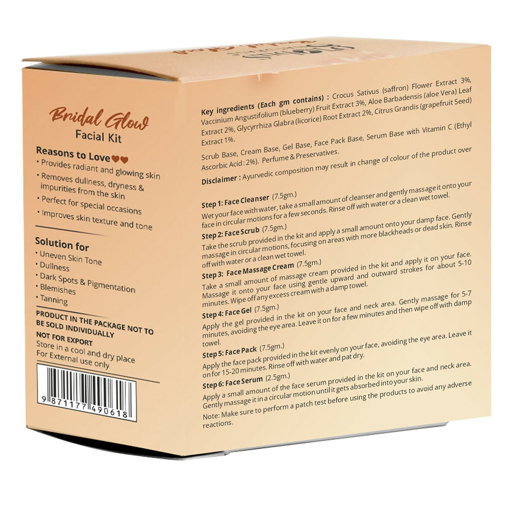Globus Naturals Illuminating Bridal Glow 6 Step Facial Kit - Distacart