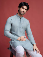 Vastranavya Exclusive Festival Wear Viscose Mirror Work on Self Weaving Kurta Only